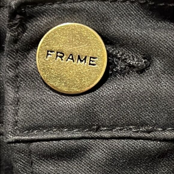 Frame Le High Skinny Black Coated Jeans Pants Size 31 - Picture 3 of 11